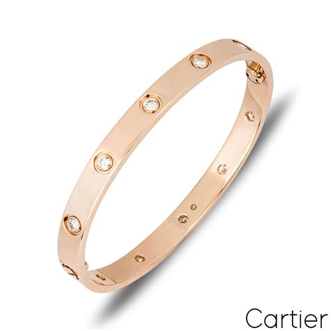 rose gold cartier bracelet|cartier diamond bracelet rose gold.